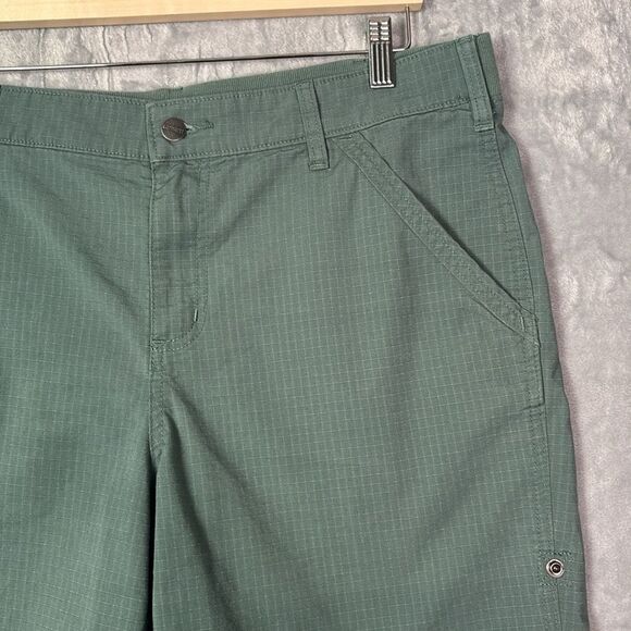 Carhartt Women’s Green Utility Work Shorts Size 16 - Picture 2 of 11